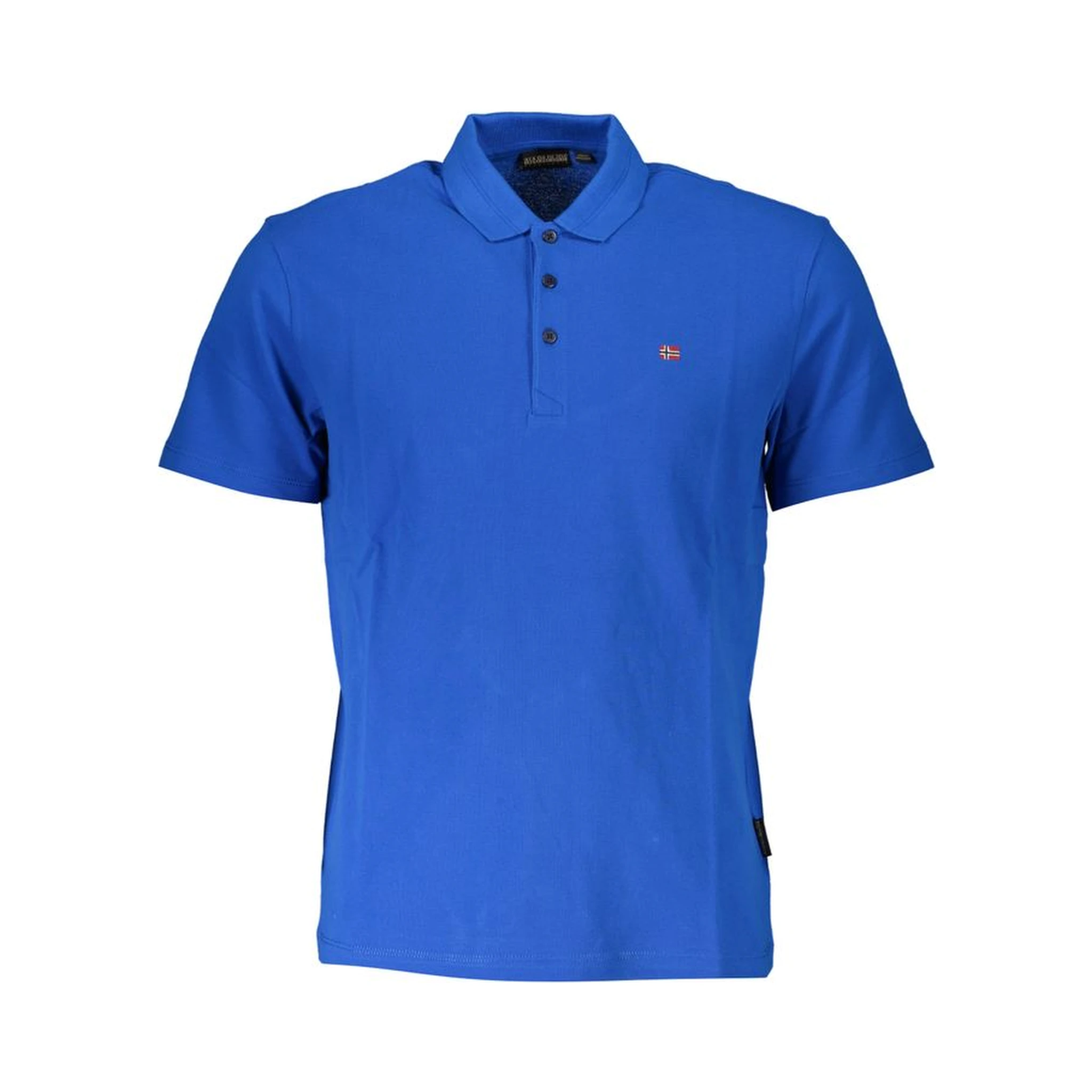 Blue Cotton Polo Shirt