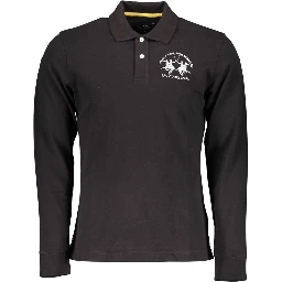 Black Cotton Polo Shirt