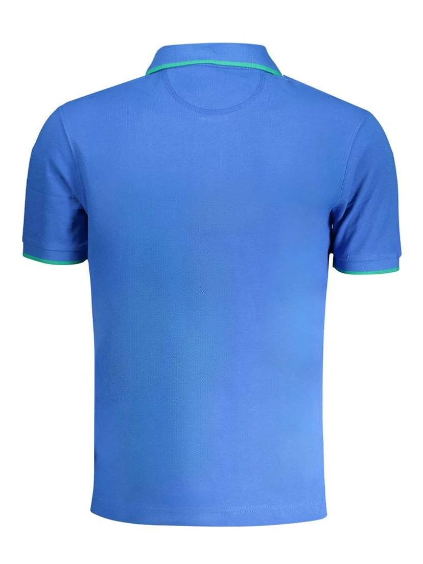 Blue Cotton Polo Shirt