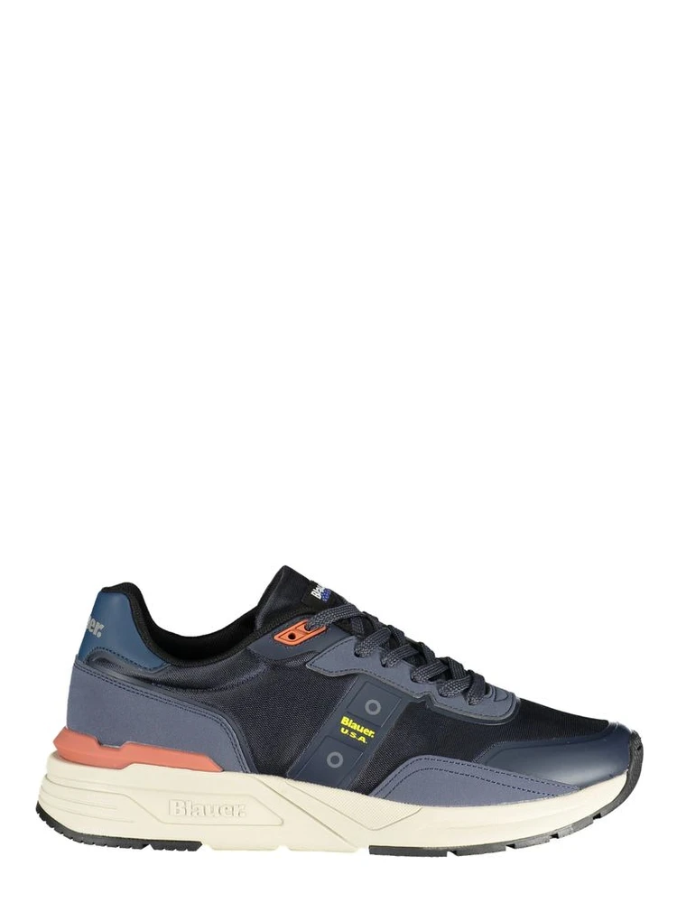 Blue Polyester Sneaker