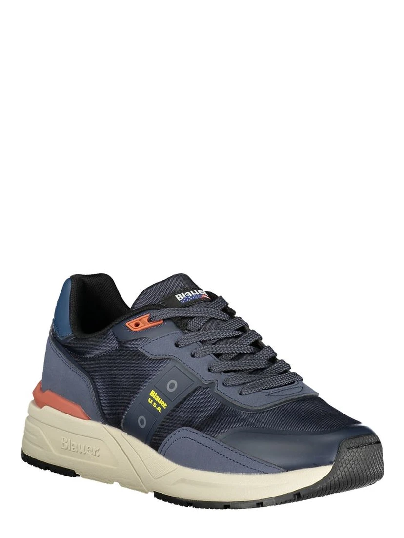 Blue Polyester Sneaker