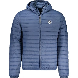Blue Polyamide Jackets & Coat