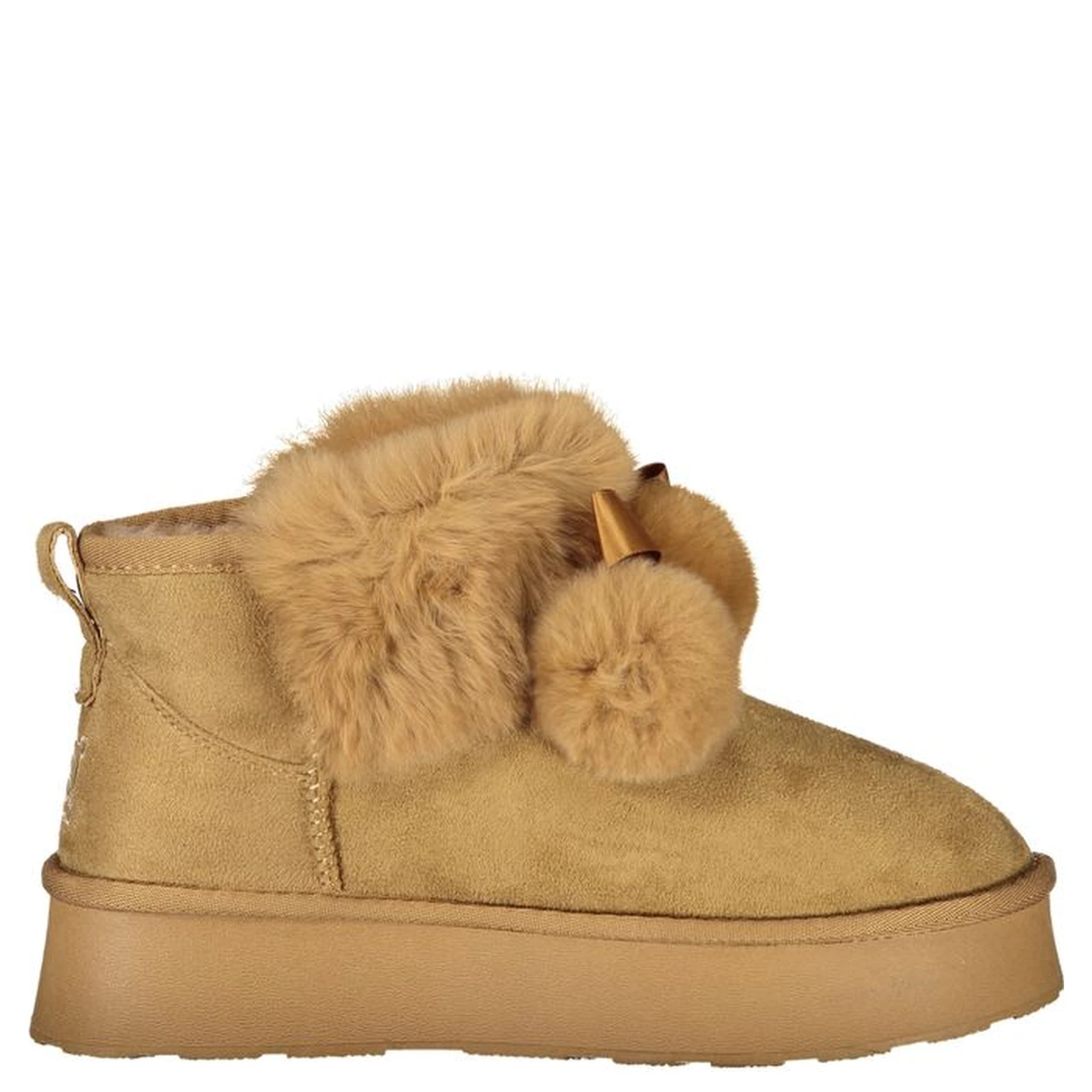 Brown Polyester Ankle