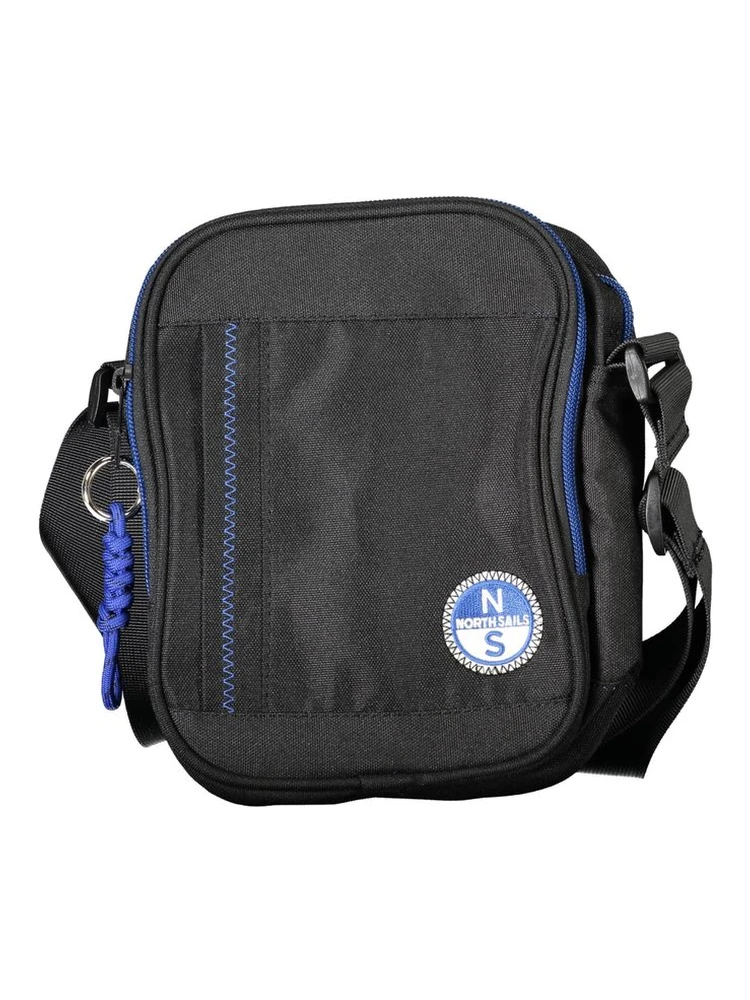 Black Polyester Shoulder Bag