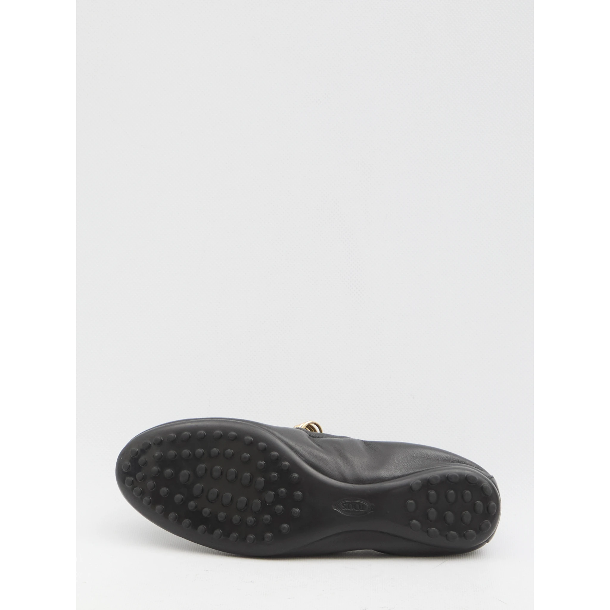Ballet flats with eyelets