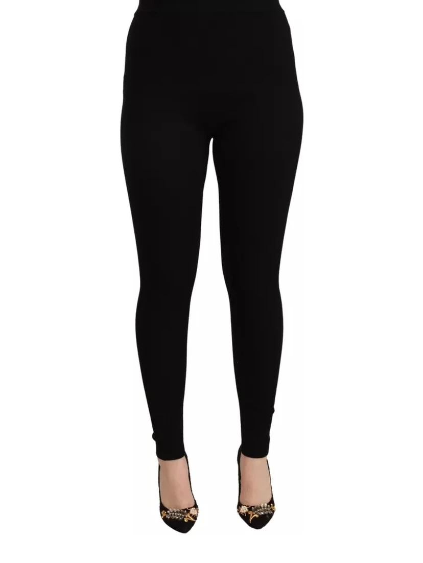 Black High Waist Stretch Pants Tights