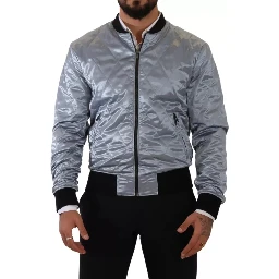 Light Blue Bomber Coat Men Jacket