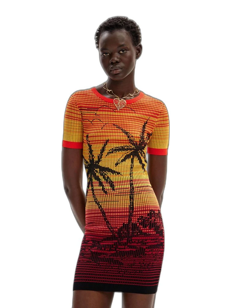 Red Viscose Midi Dress alternative