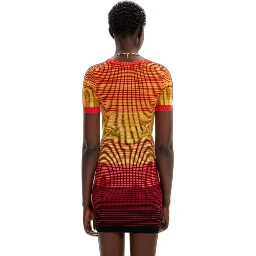 Red Viscose Midi Dress