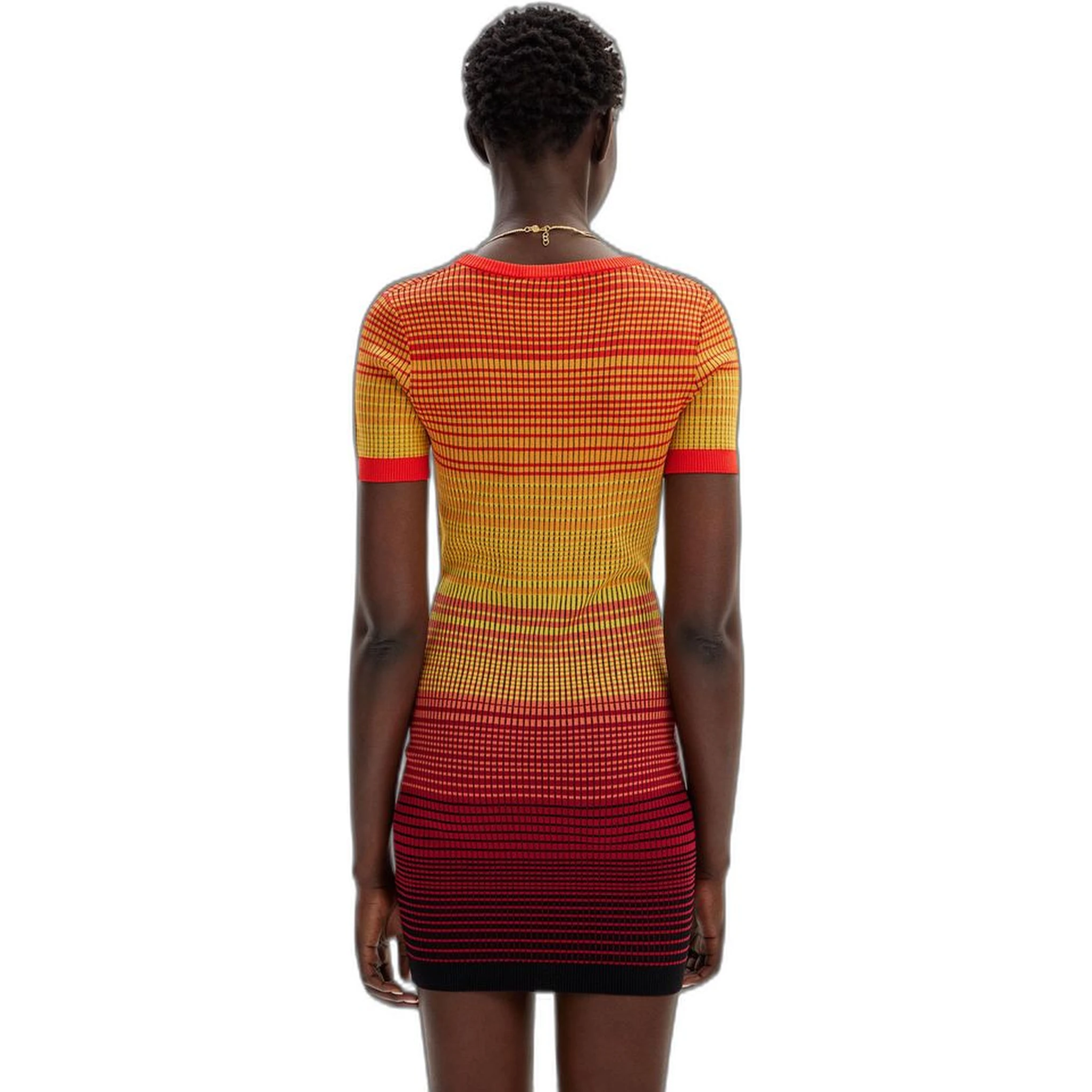 Red Viscose Midi Dress