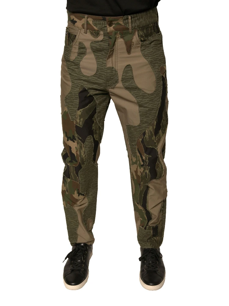 Multicolor Camouflage Cotton Pants