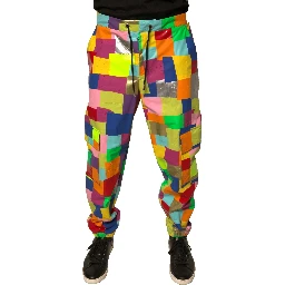 Multicolor Cotton Patchwork Men Cargo Pants