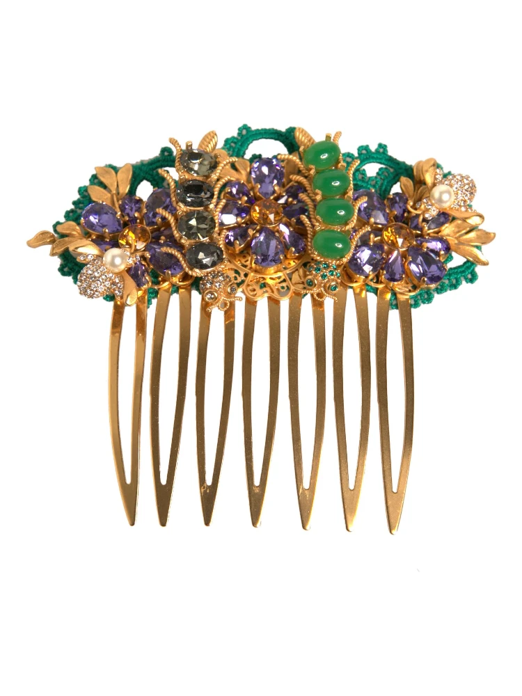Gold Brass Crystals Hair Stick Comb alternative