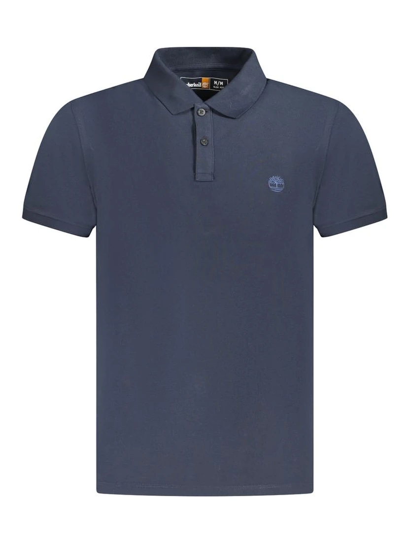 Blue Cotton Polo Shirt