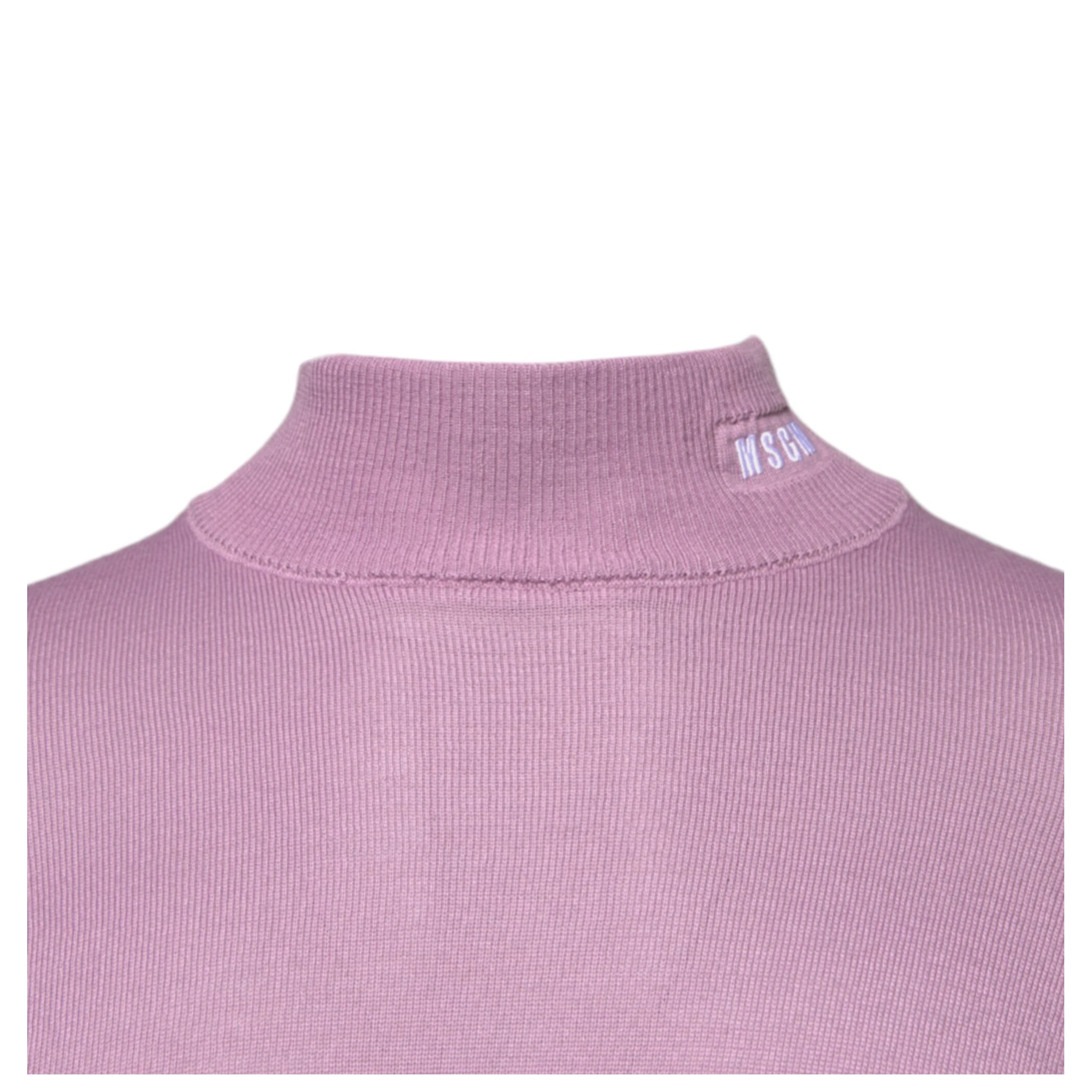 Purple Wool Knit Turtle Neck Long Sleeve Pullover Sweater