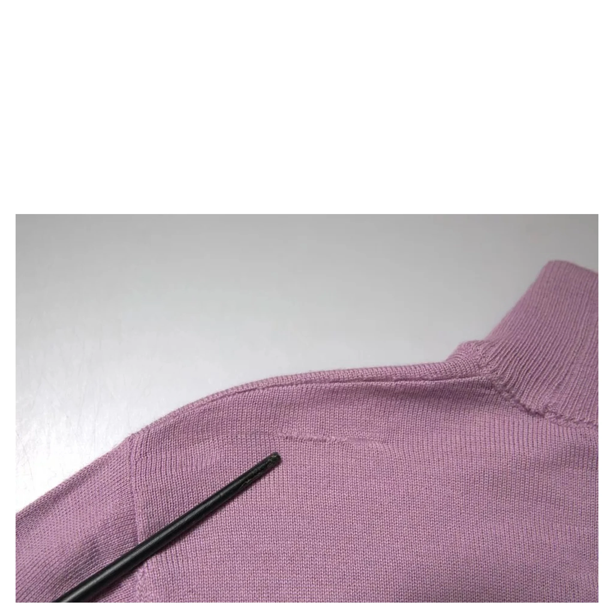 Purple Wool Knit Turtle Neck Long Sleeve Pullover Sweater