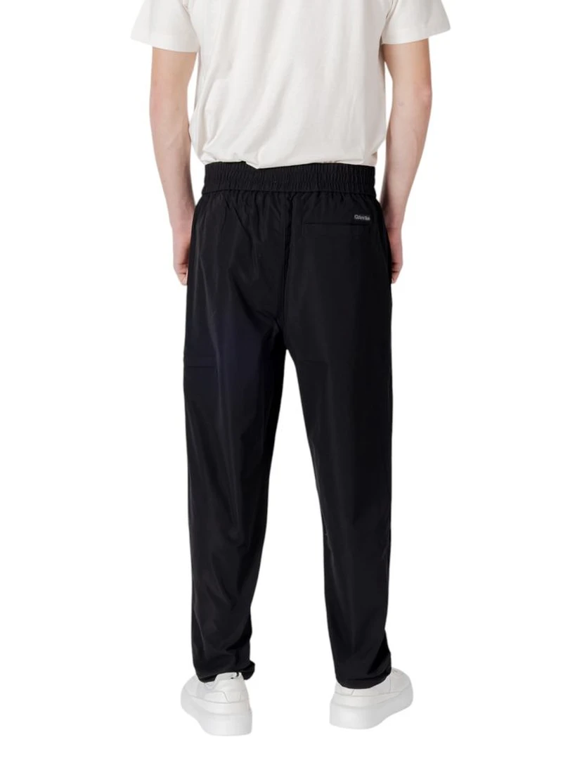 Relaxed Fit Men's Black Trousers