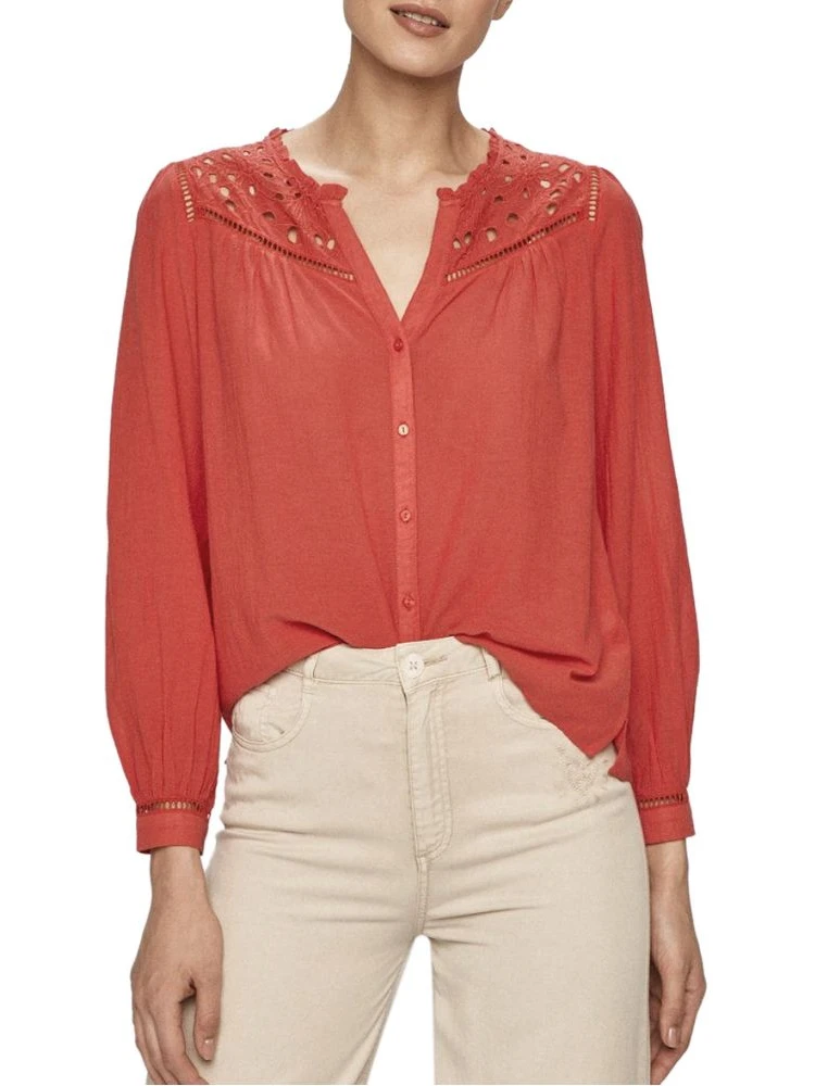 Red Viscose Blouse