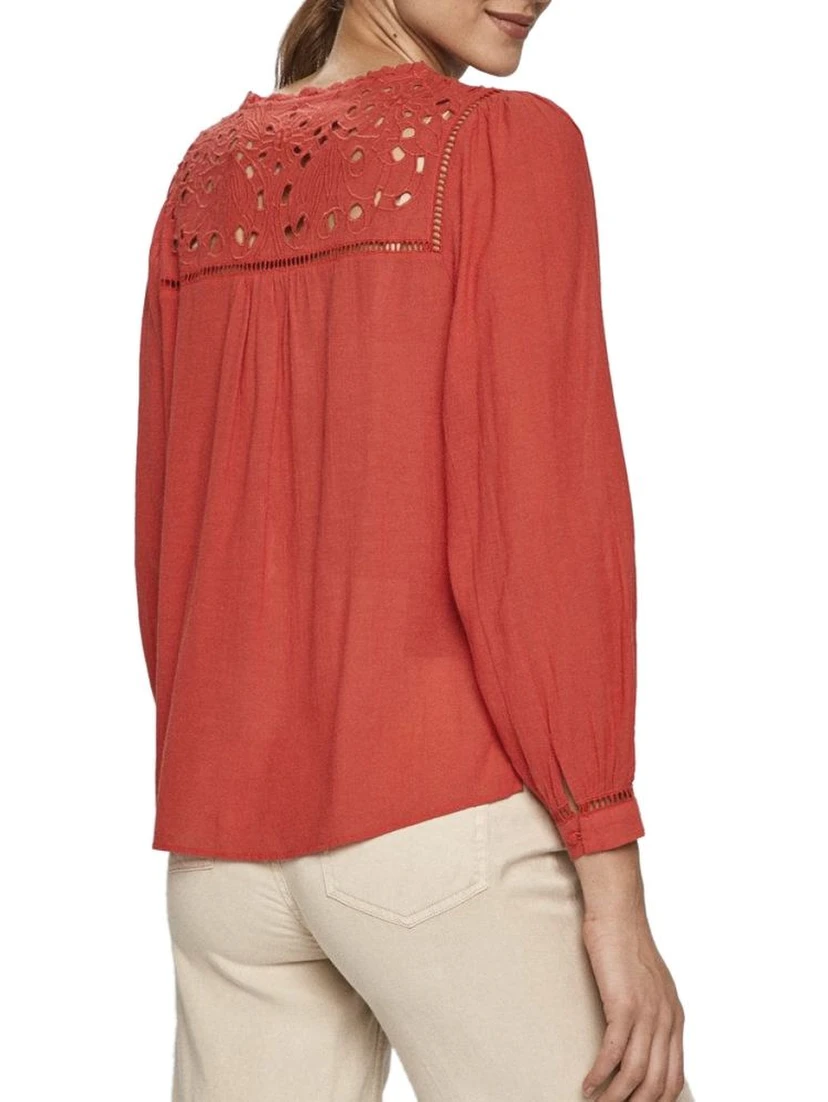 Red Viscose Blouse