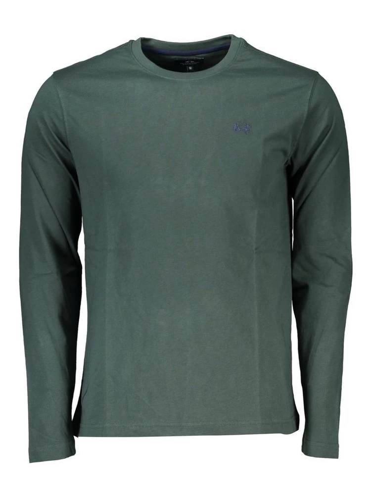 Green Cotton Long Sleeve T-Shirt