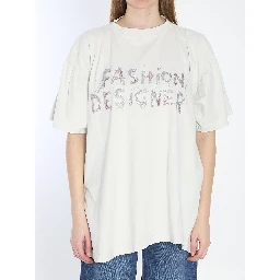 Distressed cotton shirt