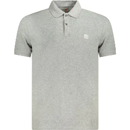 Gray Cotton Polo Shirt