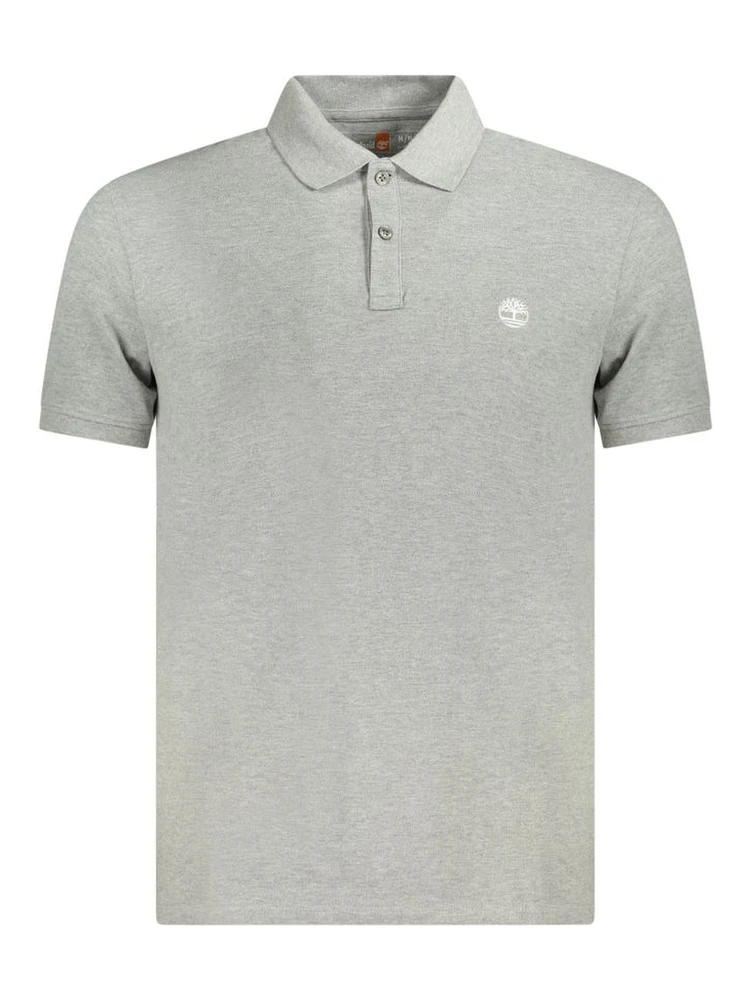 Gray Cotton Polo Shirt