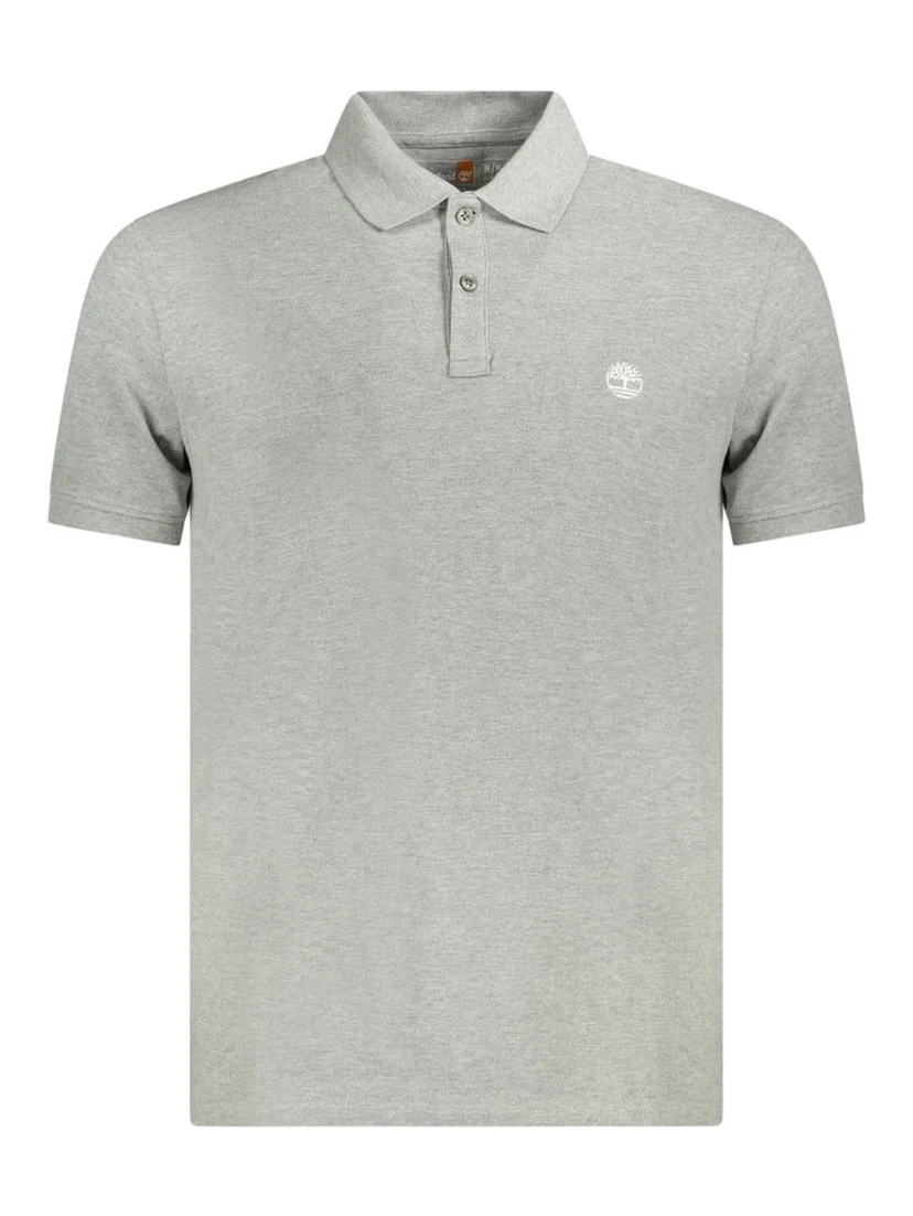 Gray Cotton Polo Shirt