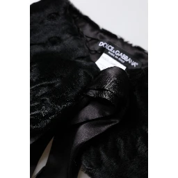 Black Lamb Fur Women Neck Warmer Winter Scarf