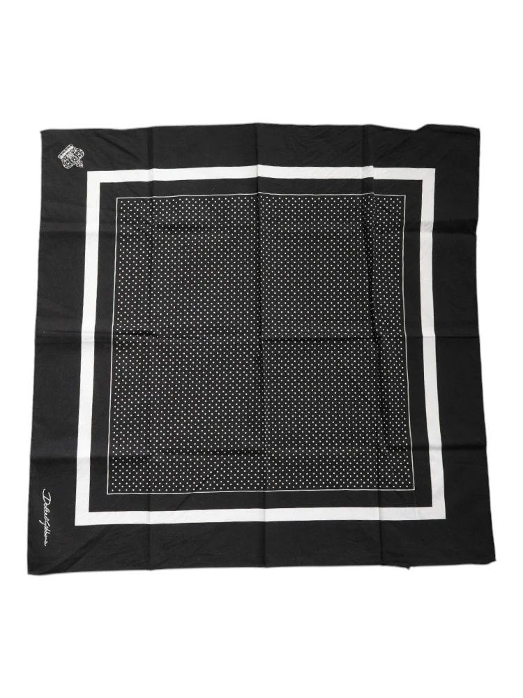 Black Polka Dots Cotton Handkerchief Scarf alternative
