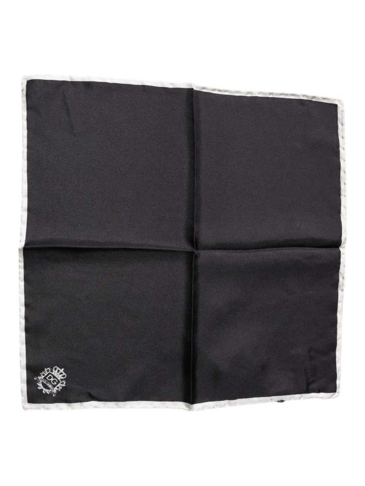 Black Crown Logo Square Handkerchief Scarf