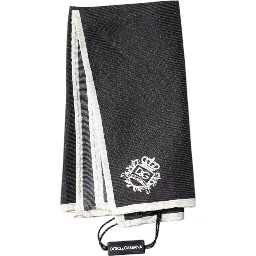 Black Crown Logo Square Handkerchief Scarf