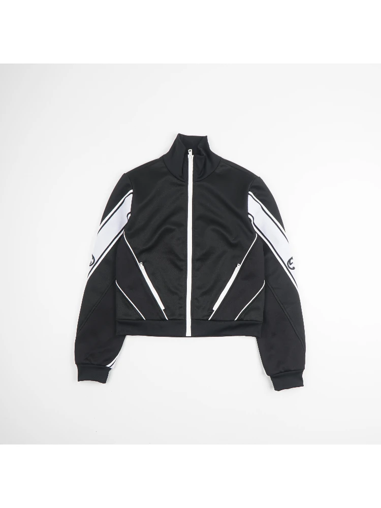 Interlocking G-embroidered Zip-up Sweatshirt In Black