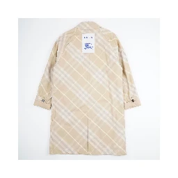 Reversible check-print coat