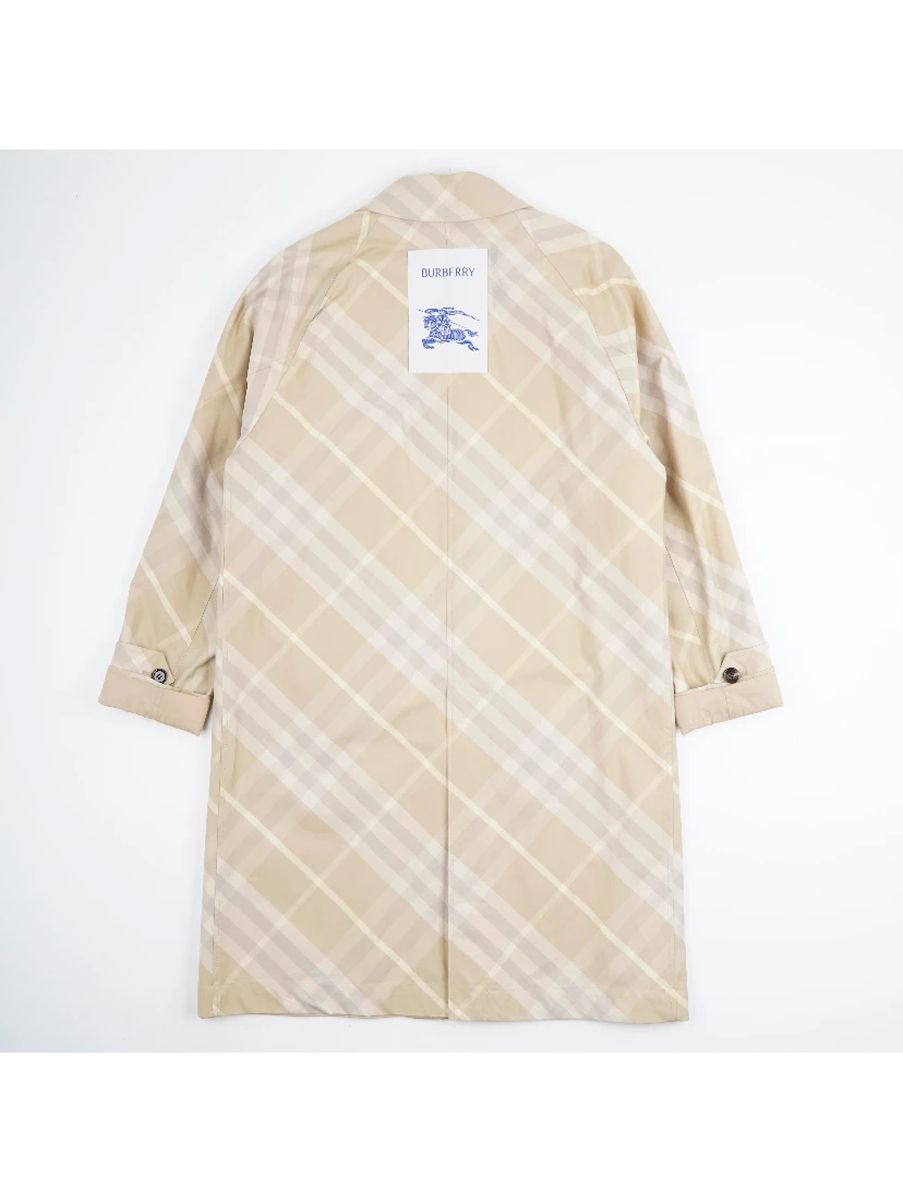 Reversible check-print coat