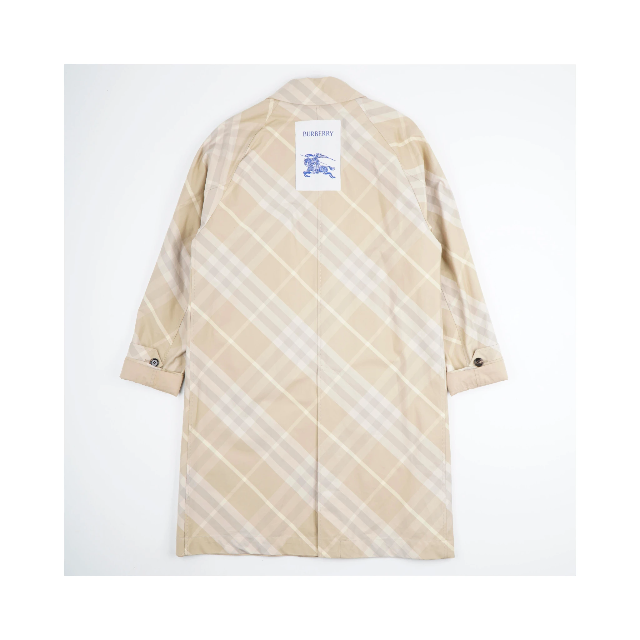 Reversible check-print coat