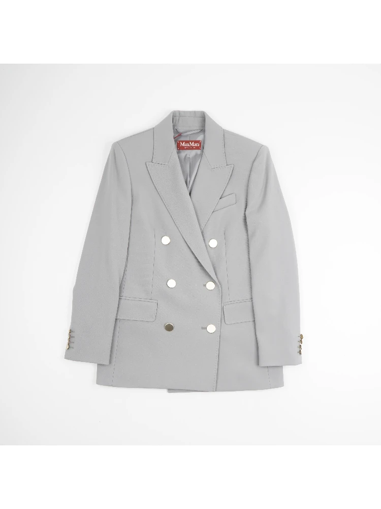 Edicola Blazer In Wool Crepe Satin