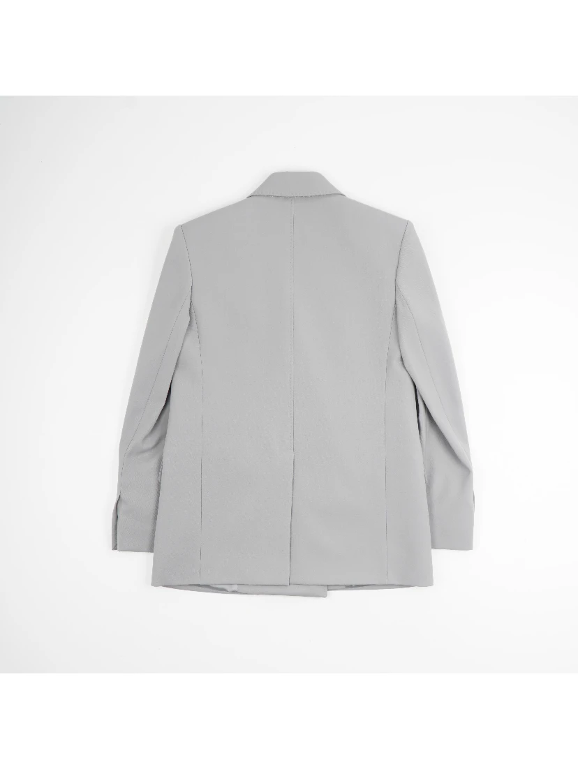 Edicola Blazer In Wool Crepe Satin