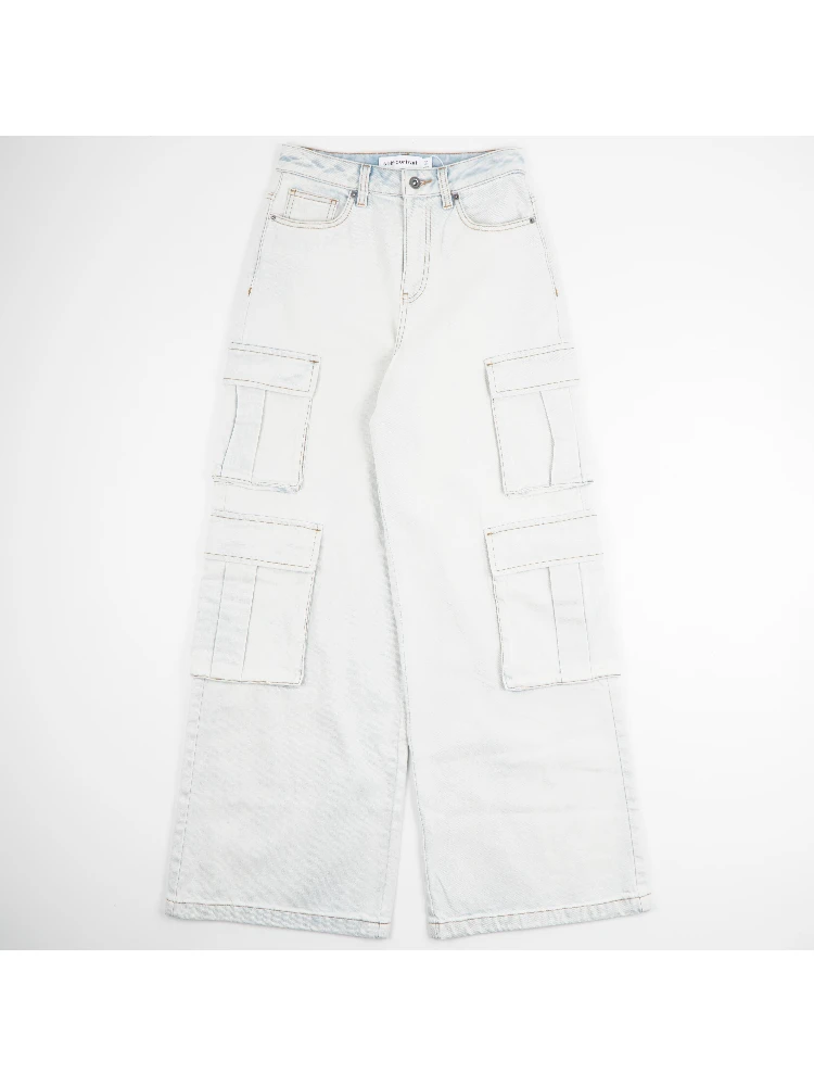 Cargo wide-leg jeans