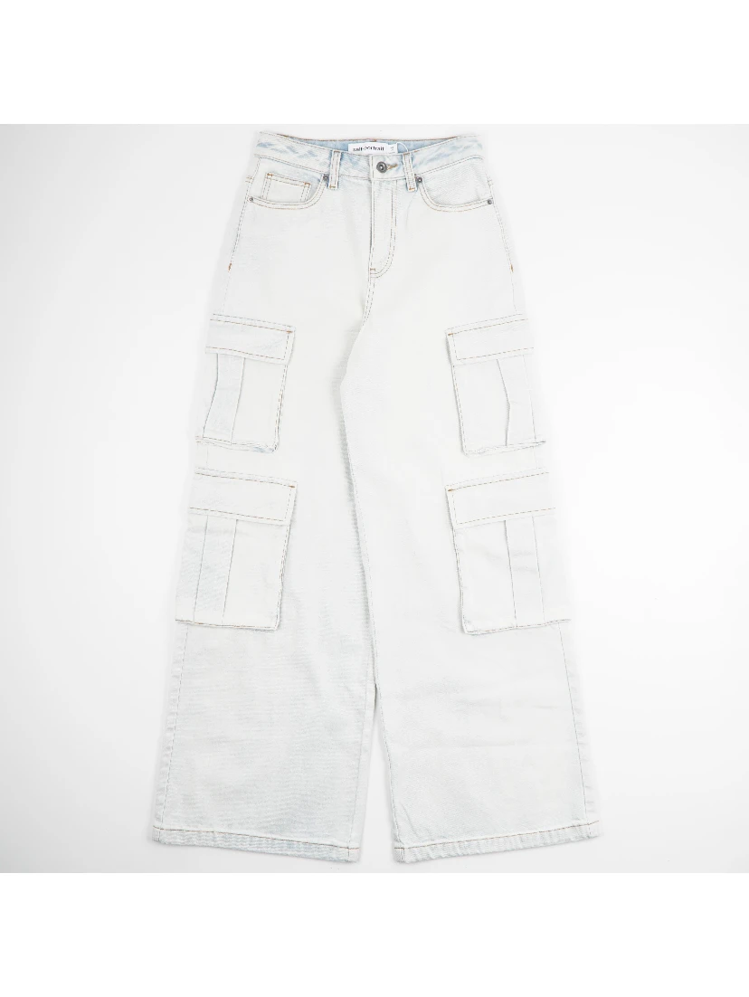 Cargo wide-leg jeans