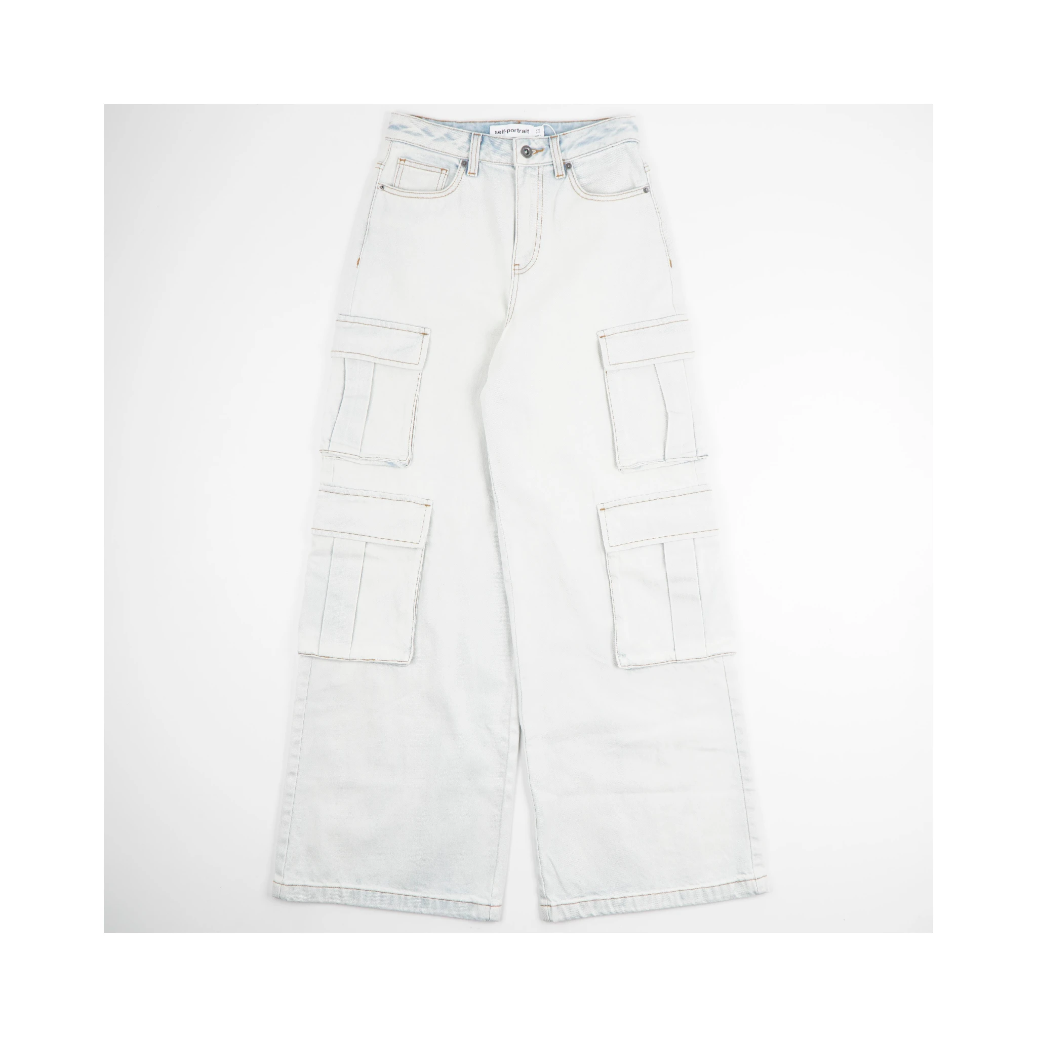 Cargo wide-leg jeans