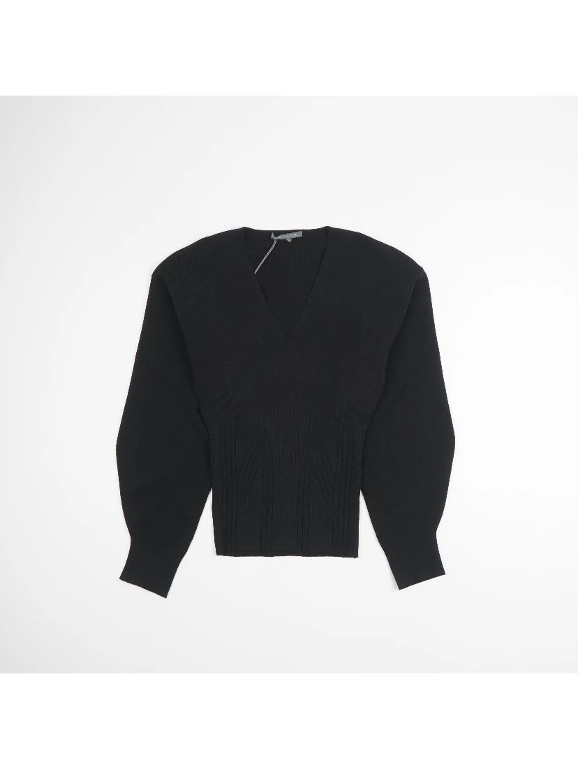 Viscose Stretch V Neck Sweater