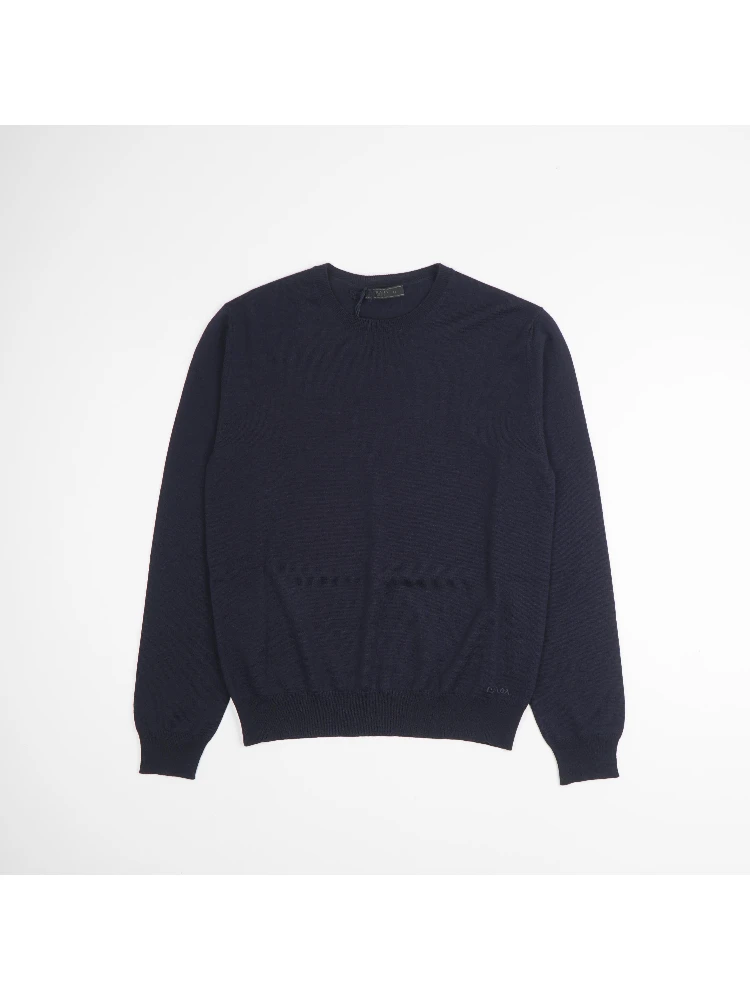 Navy Blue Crew Neck Sweater