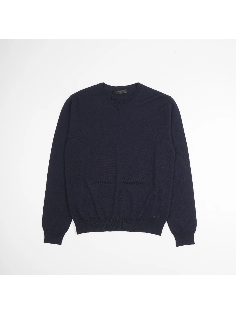 Navy Blue Crew Neck Sweater