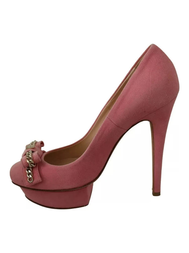 Pink Bow Stiletto Heel Pumps Shoes alternative