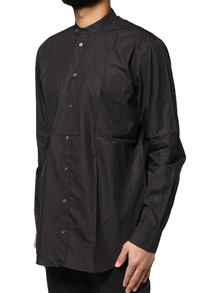 Black Cotton Button Down Men Casual Shirt alternative
