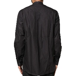 Black Cotton Button Down Men Casual Shirt