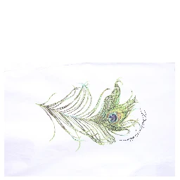 White Cotton Peacock Feather GOLD Formal Shirt