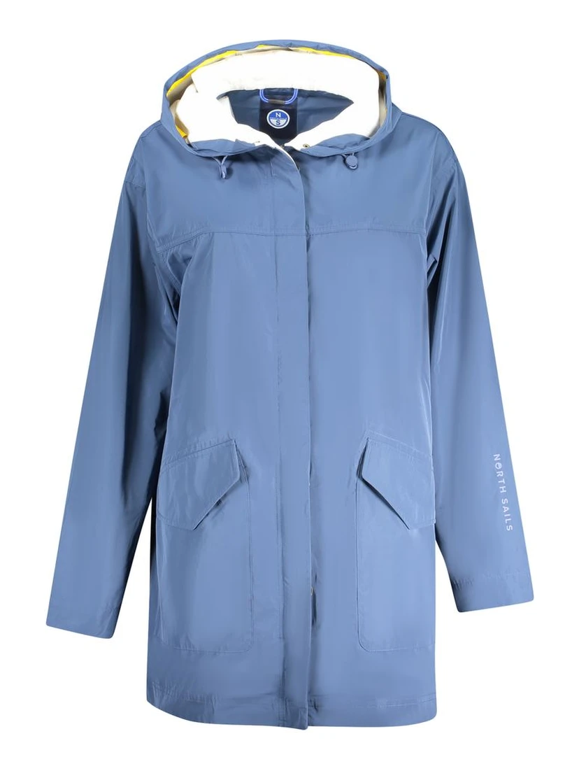 Blue Polyester Jackets & Coat