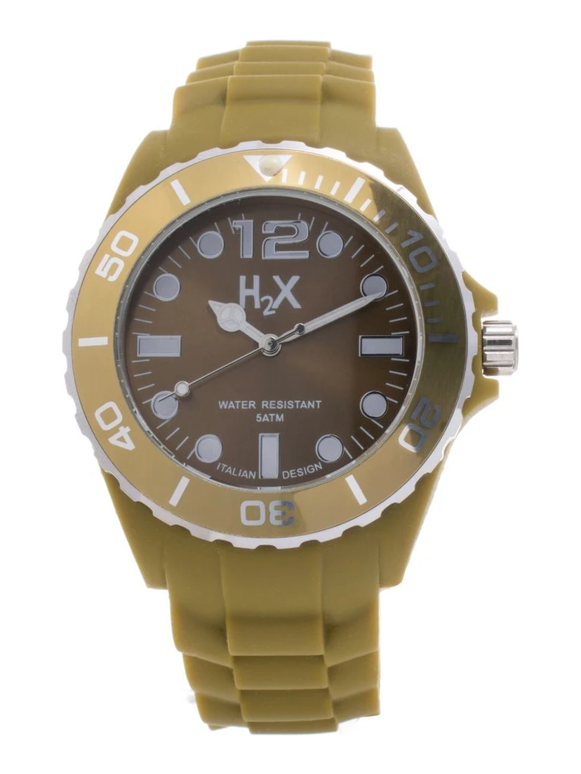 Brown Rubber Sport Watch